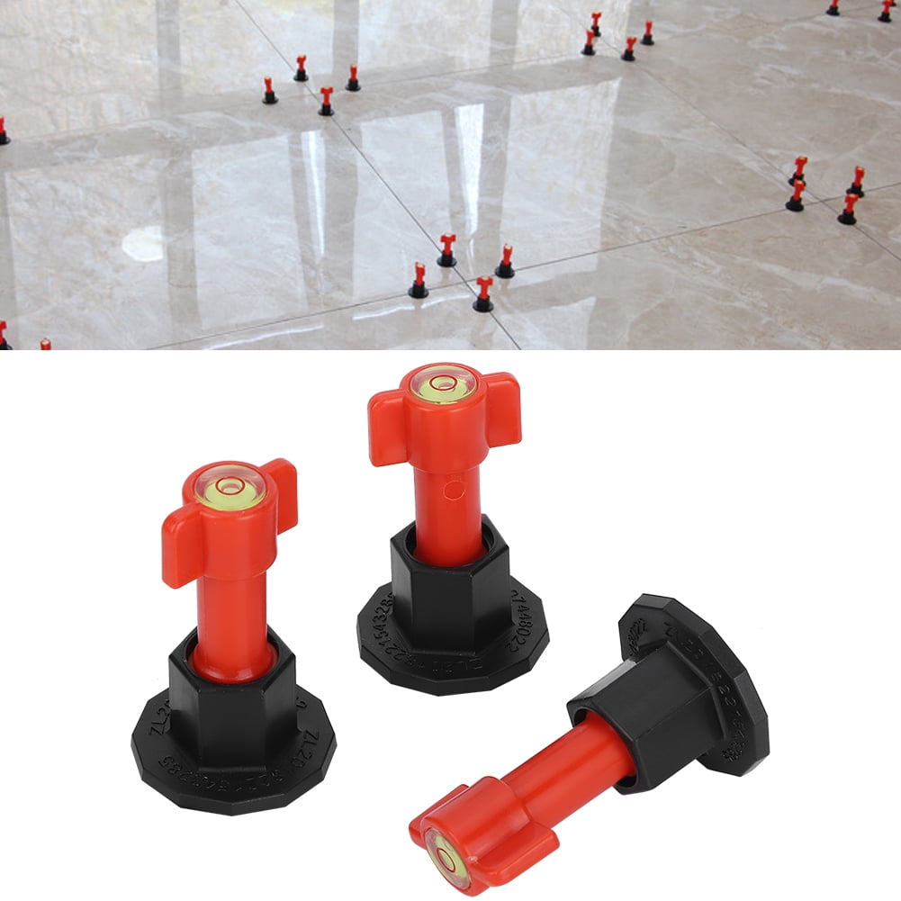 NFTIGB Ceramic Tile Leveling System Kit Floor Wall Tile Leveler Positioning Tools Building Supplies Professional Reusable Set 98 Pieces 10.24 inches / 26 cm High Precision For Tiling