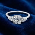 thumbnail image 2 of Pompeii Certified 6Ct Cushion Cut 3-Stone Diamond Engagement Ring 14k Gold Lab Grown, 2 of 5