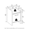 thumbnail image 3 of Furinno Viola End Table, Side Table with Storage Bins, Dark Oak/Black, 3 of 5