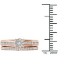 thumbnail image 4 of 3/8 Carat T.W. Diamond 10kt Rose Gold Cluster Engagement Ring Set, 4 of 5