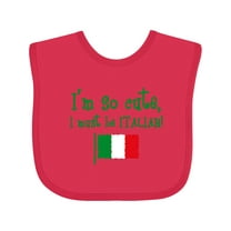 Inktastic So Cute Italian Boys or Girls Baby Bib