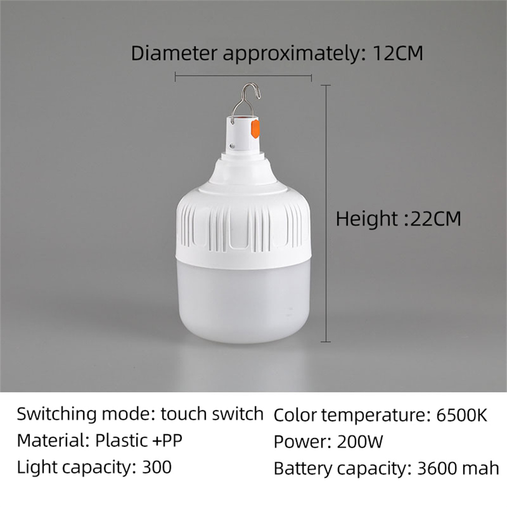 Rechargeable Light Bulbs, Battery Operated Light Bulb LED Emergency Lightbulbs Warm Dimmable Emergency Lamp for Wall Wireless Sconce, Power Outage, Home, Porch