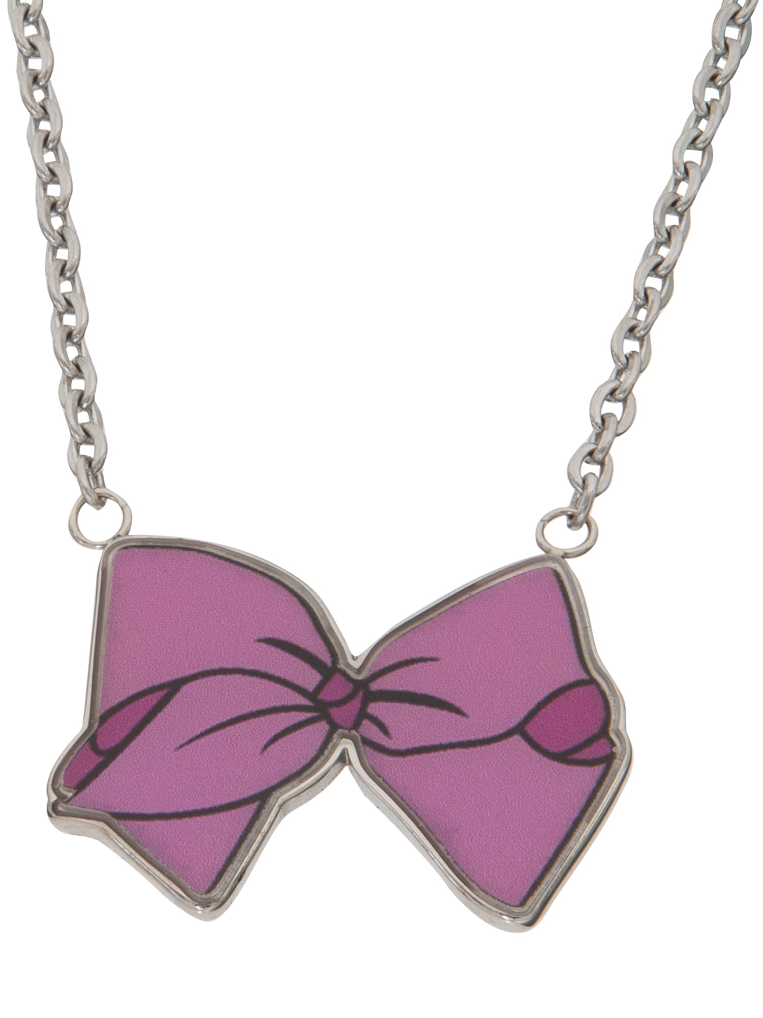 Nickelodeon Jojo Siwa Stainless Steel Pink Bow Necklace, 16' +2'