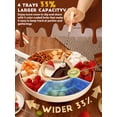 thumbnail image 2 of LUSHYUM - Juego de ollas para fondue de chocolate, máquina eléctrica para derretir chocolate, capacidad para 4 tazas, 4 bandejas, 5 tenedores, 1 espátula y calentador de queso, ideal como regalo para, 2 of 5