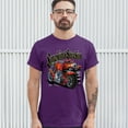 thumbnail image 3 of Tee Hunt Smokin & Strokin T-shirt Chopper Biker Hot Rod Live to Ride Men's Tee, Purple, XX-Large, 3 of 5