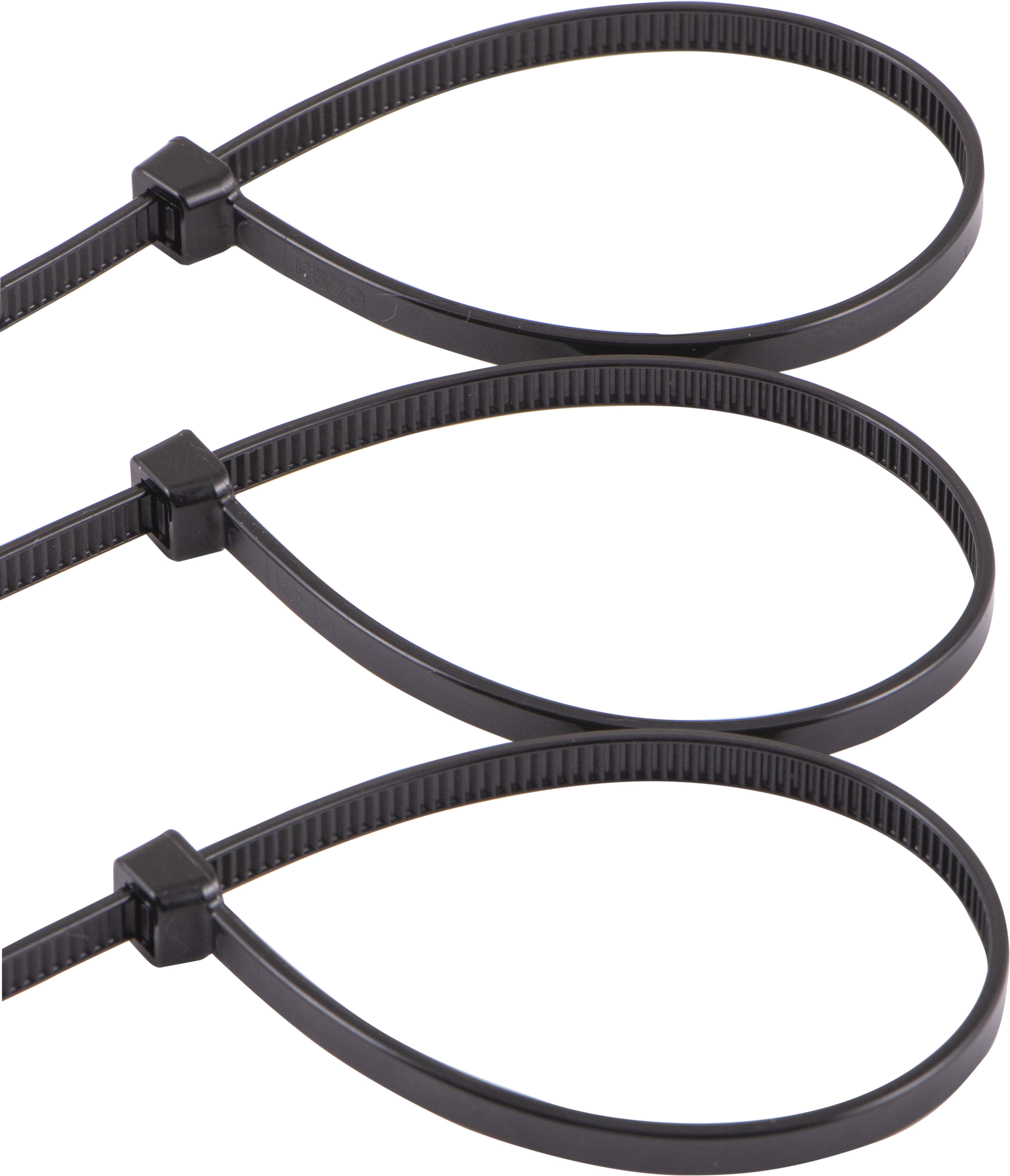 Hyper Tough 18in. Black Zip Ties 5 Pack, 180lb. Tensile Strength, Nylon Mount Cable Ties, Resealable Bag, 38108