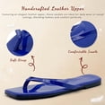 thumbnail image 5 of Womens Square Flip Flops, Patent Leather Flat Sandals with Memory Foam Insole, Non-Slip Lightweight Minimalist Open Toe Summer Vacation Dressy Beach Essentials Slippers, 5 of 7