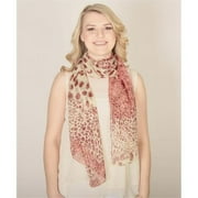 StayWarmInStyle Leopard Scarf, Red