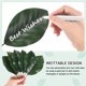 thumbnail image 4 of Paquete de 10 hojas artificiales, hoja verde falsa con tallos para DIY 8.2x21cm, 4 of 7