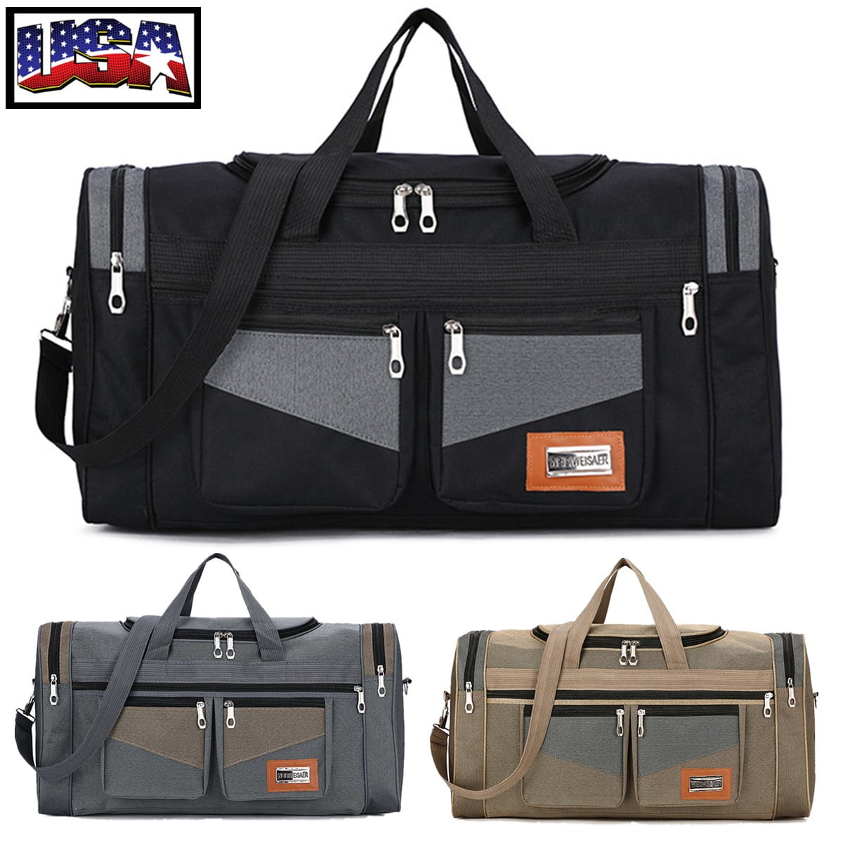 Large Sports Duffle Bag Shoulder Gym Travel Luggage Backpack Travel Handbag ！