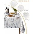 thumbnail image 2 of Blue Beige Spring Floral Table Cloth, Summer Botanical Watercolor Waterproof Tablecloth for Rectangle Tables, Reusable Washable Fabric Table Cover for Restaurant Kitchen Dining Tables 60"x120", 2 of 6
