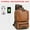 Brown, variant on Vintage PU Leather Sling Backpack for Men Crossbody Bag Adjustable Shoulder Strap