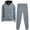 Heather Grey, variant on Quad Seven Boys' Sherpa Fleece Jogger Set - 2 Piece Fully Sherpa Lined Hoodie and Sweatpants (Size: 8-18)