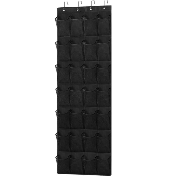 Utron 28 Pocket Shoe Organizer over The Door, Ventilate Breathable Door Shoe Rack, Large Capacity Shoe Rack for Door, Shoe Door Organizer for Entryway, Bedroom, Pantry, Dorm