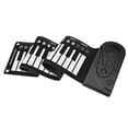 thumbnail image 1 of Portable 49 Keys Flexible Silicone Roll Up Piano Folding Electronic Keyboard Foldable Soft Finger Keyboard Musical Instruments, 1 of 5