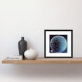 thumbnail image 2 of Death Star Space Station Design Exterior Blueprint Blue Illustration Square Wooden Framed Wall Art Print Picture 8X8 Inch, 2 of 4