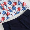 thumbnail image 4 of Independence Day Boys Summer Clothes Short Sleeve Turn-Down Collar Tops Shorts Sets, 4 of 6