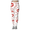thumbnail image 3 of Mepaouo Womens Valentine Leggings Cute Heart Stretch Holiday Party Tights Outdoor Pants Sizes S-2X, 3 of 6