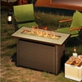 thumbnail image 6 of Asofer Outdoor Furniture Set with Fire Pit Table, Modern Patio Conversation Sets for Porch, Backyard, Dark Brown, 6 of 6