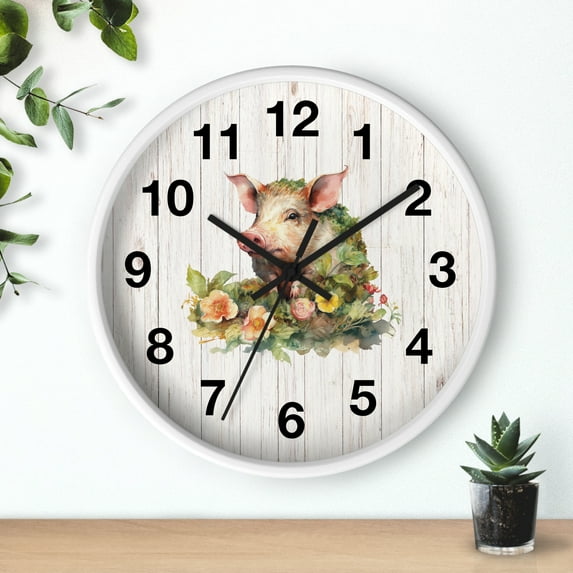 Farmhouse Wall Clock 10-inch Cottagecore Charm Kitchen Decor Aesthetic Gift