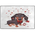 thumbnail image 4 of Dreamtimes Valentines Day Dog Non-Slip Area Rug 36"x24", Cute Dachshund Floor Carpet Comfort Floor Mats Decor for Indoor Front Porch,Living Room, Bedroom,Kitchen, 4 of 5