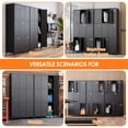 thumbnail image 3 of GangMei Metal Storage Locker for School Office Gym Bedroom, 9 Doors Storage Locker for Employees, Industrial Steel Storage Locker with 18 Hooks, Assembly Required(Black), 3 of 8