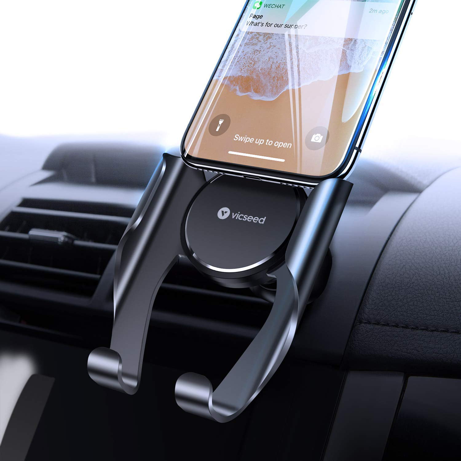Handsfree Car Mount 360 Degree Cell Phone Holder for Car Air Vent Horizontal & Vertical Place Compatible iPhone XR XS X 8 7 6S Car Phone Mount,Car Phone Holder Air Vent Galaxy S10/S9/S8 