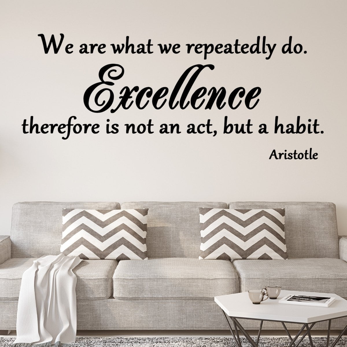 VWAQ We are what we repeatedly do, Inspirational Wall Art Quote Vinyl Decal Decor