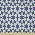 thumbnail image 2 of Ambesonne Art Deco Fabric by the Yard Microfiber, Stars and Shapes, 10 Yards, Blue Violet Dark Violet, 2 of 2