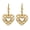 Yellow Gold, variant on 14K Rose Gold Plated Heart Drop Earrings for Women 925 Sterling Silver Lever Back Filigree Jewelry Birthday Gifts for Women