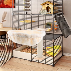 TEHAUX 1 Set soft Cat Tree Hamac Siège Beige Scratchproof Cat Hammock pour la maison