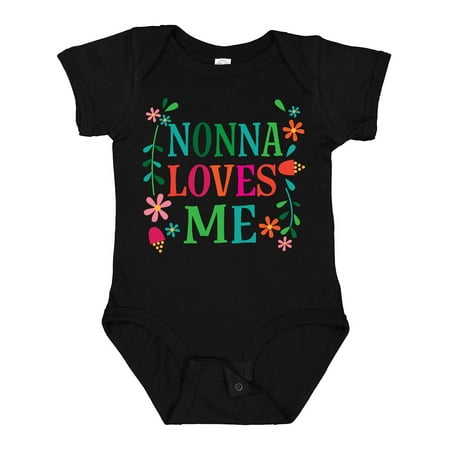 

Inktastic Nonna Loves Me Granddaughter Gift Baby Girl Bodysuit