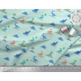 thumbnail image 3 of Soimoi Green Cotton Duck Fabric Balloon & Dinosaur Kids Print Fabric by Yard 42 Inch Wide, 3 of 3
