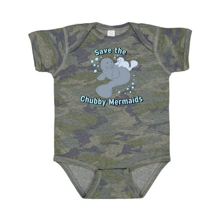 

Inktastic Save the Chubby Mermaids with Cute Manatees Gift Baby Boy or Baby Girl Bodysuit