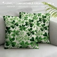 thumbnail image 3 of COMIO  St Patricks Day Pillow Covers Green Shamrock St Patrick's Day Throw Pillowcase Home Decorations Cushion Cover for Couch Sofa Bed Farmhouse Indoor Outdoor Decorative, 3 of 5