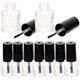 thumbnail image 3 of 20 botellas de vidrio transparente para esmalte de uñas portátil con pincel negro, 3 of 8