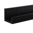 thumbnail image 4 of Kate and Laurel Levie Wooden Picture Ledge Wall Shelf Set, Black 3 Piece - Multi, 4 of 5