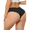 thumbnail image 3 of NOMADIC NOOK Women's No-Show Hipster Unlined Underwear V-Shape Waist Stretch Bikini 2 Packs, 3 of 4