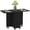 Black, variant on HOMCOM Foldable Dining Table, Rolling Kitchen Table with Drawers, Cabinet