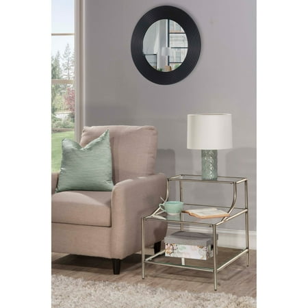 Hillsdale Furniture Corbin Step Table with Three (3) Glass Shelves