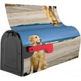 thumbnail image 4 of Golden Retriever Dog Mailbox Cover Magnetic Summer Sea Beach Mailbox Wraps Post Box Cover Décor 21x18 in, 4 of 7