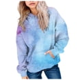 thumbnail image 3 of JFOPQVSM Girls Hooded Sweatshirt Comfortable and Fleece Fabric Warm and Stylish Tie Dye Colored Sweatshirt, 3 of 6