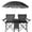 Black, variant on UBesGoo, Beach Chair, Two Seat Portable Chair, Folding Chairs for Outside with Umbrella, Fishing Chair with Canopy, With Bag Gray