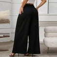 thumbnail image 4 of aidice Plus Size Pants for Women Summer Wide Leg Casual High Waisted Loose Irregularly Pants Fashion, 4 of 4