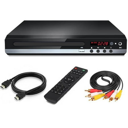 Home DVD Player VCD CD Disc Media Player Machine with AV Output Remote USB Mic Full HD 1080P ,Easy to Use