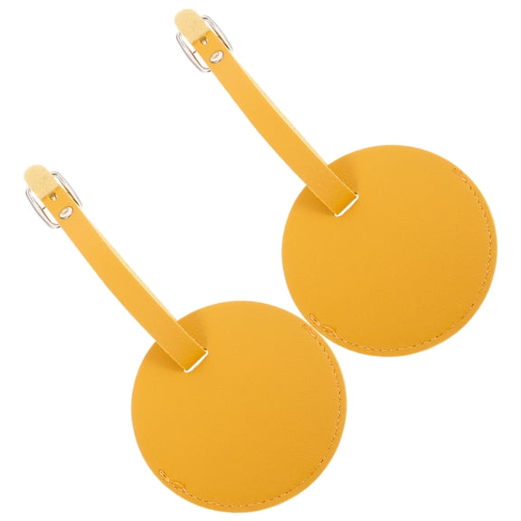 LOLIPPYY Set of 2 Round Luggage Tags for Easy Baggage Identification with Simple Design, Random Colors Included