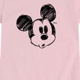 thumbnail image 2 of Disney - Sketch Head Mickey - Toddler Girls Fitted Short Sleeve T-Shirt, 2 of 4