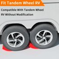 thumbnail image 2 of OULEME RV Leveling Blocks, Camper Leveler System 2 Packs for Dual Axle Tandem Wheel Travel Trailer, Include 2 Curved Leveler Ramp, 2 Chock,, 2 of 7