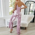 thumbnail image 3 of Women Tie Dye Wide Leg Jumpsuit Sleeveless V Back Casual Loose Summer Outfit, 3 of 5