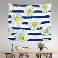 thumbnail image 2 of Xecao Daisy Striped Nautical patten Tapestry 60x51 Inches Wall Hanging Poster Tapestry for Living Room Bedroom Home Decor, 2 of 6